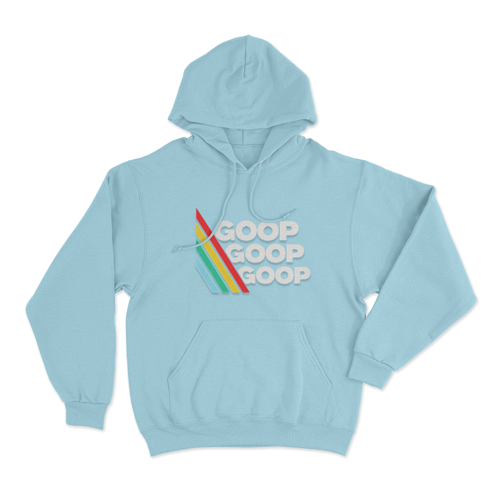 Goop Goop Goop Stripe Unisex Hoodie Sky Blue Goop Goop Goop Stripe Unisex Hoodie Sky Blue