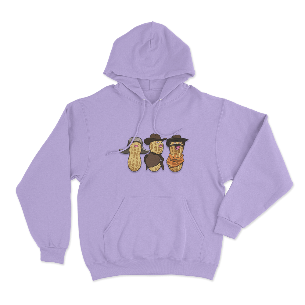 Three Burnt Peanut Unisex Hoodie Purple Three Burnt Peanut Unisex Hoodie Purple