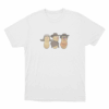 Three Burnt Peanut Unisex T Shirt White